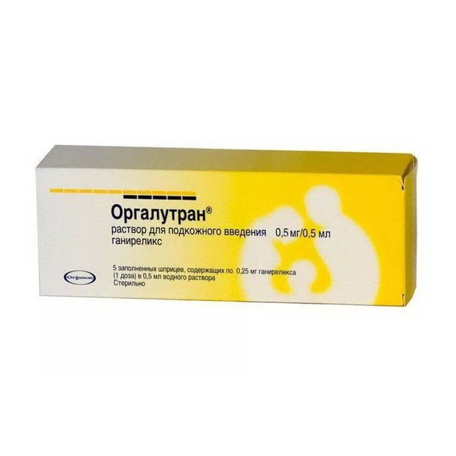 Оргалутран р-р д/ин. 0,5 мг/мл шприц 0,5 мл №5: цены и характеристики