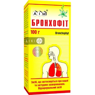 Бронхофіт збір пакет 100 г, вкладений в пачку