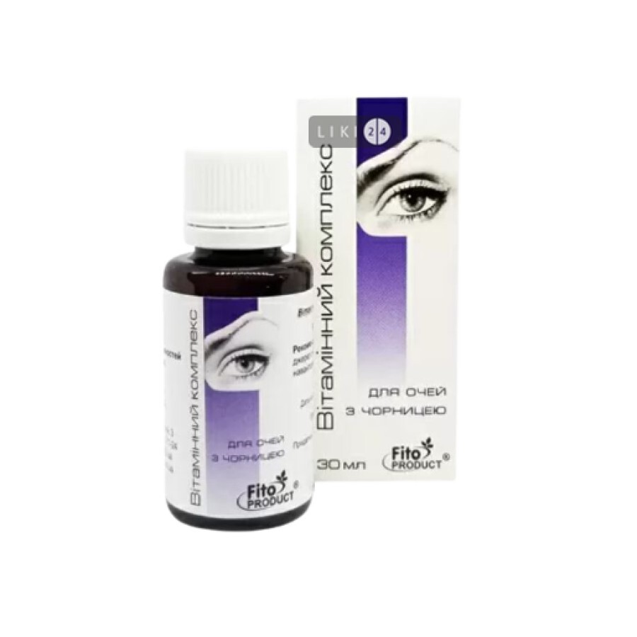 Витаминный комплекс для глаз с черникой (фитоконцентрат) 30 мл: цены и характеристики