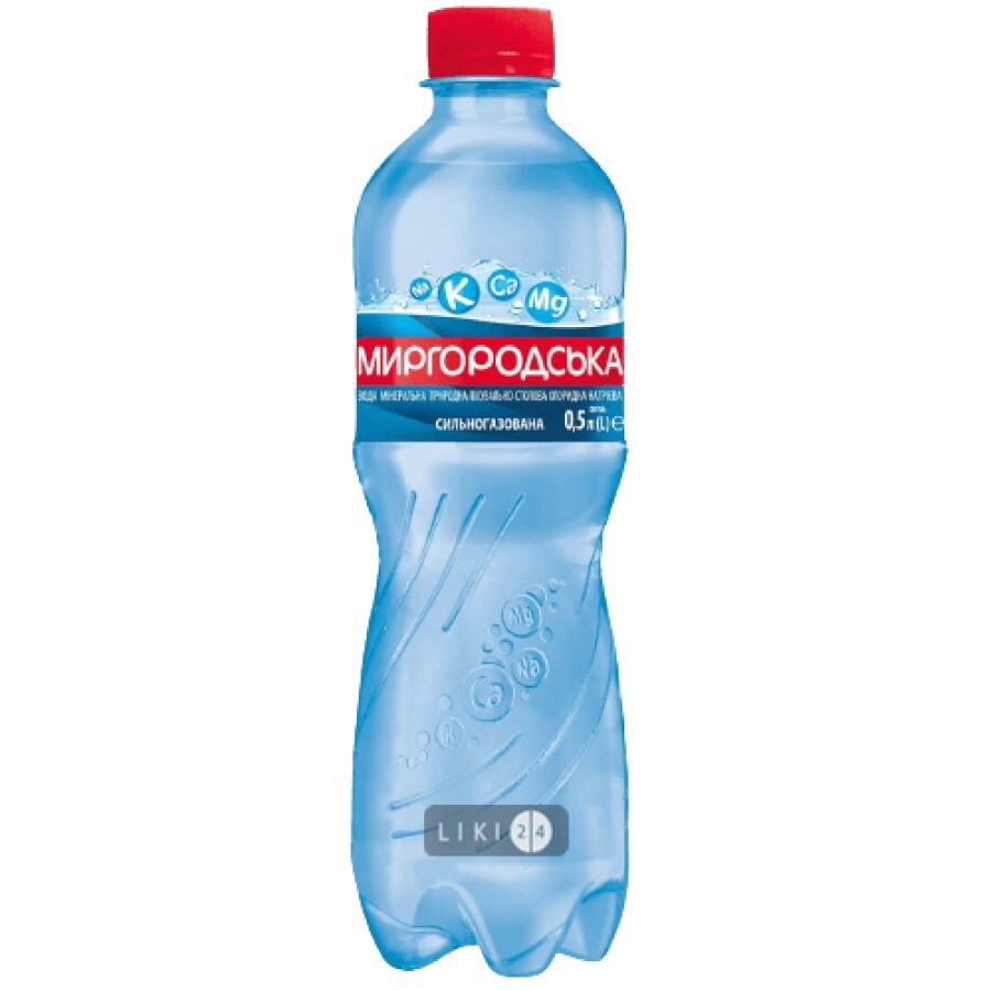 Вода мінеральна Миргородська 2 лікувально-столова сильногазована 0.5 л: ціни та характеристики