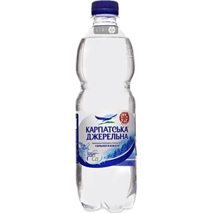 Вода минеральная Карпатська Джерельна природная столовая газированная 0.5 л