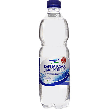 Вода минеральная Карпатська Джерельна природная столовая газированная 0.5 л