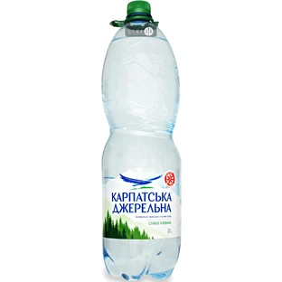Вода минеральная Карпатська Джерельна природная столовая слабогазированная 2 л