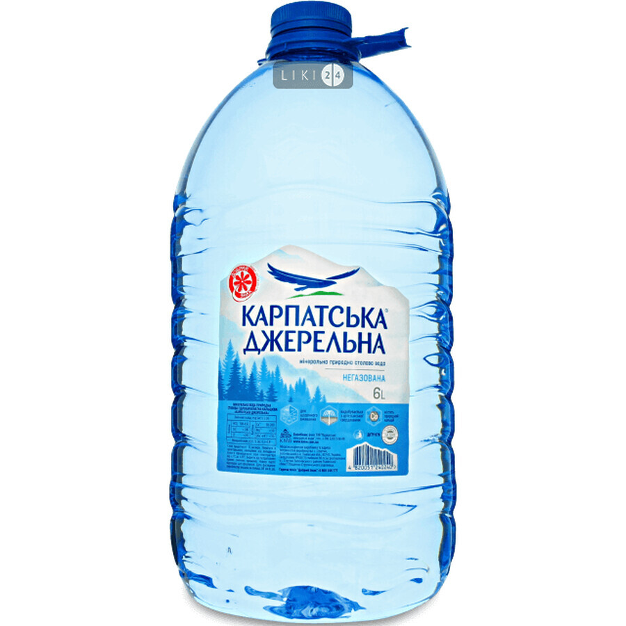 Вода минеральная Карпатська Джерельна природная столовая негазированная 6 л: цены и характеристики
