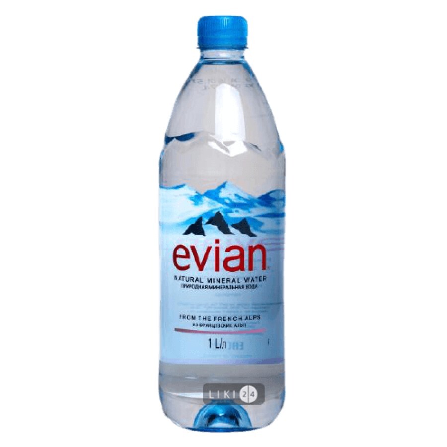 Вода мінеральна Evian Natural Water натуральна столова 1 л: ціни та характеристики