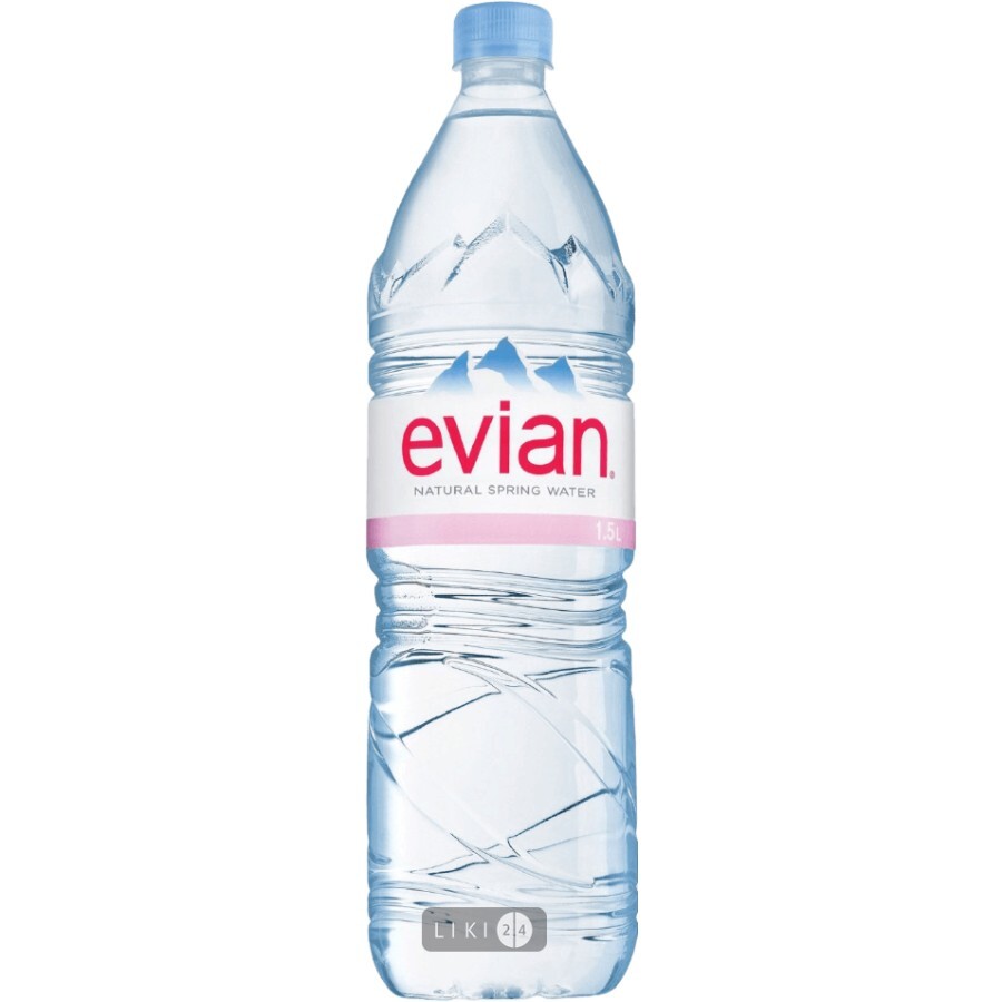 Вода мінеральна Evian Natural Water натуральна столова 1.5 л пляшка ПЕТФ: ціни та характеристики