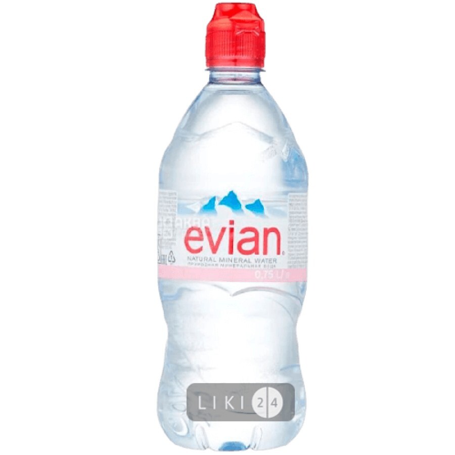 Вода мінеральна Evian Natural Water Спорт натуральна столова 0.75 л: ціни та характеристики