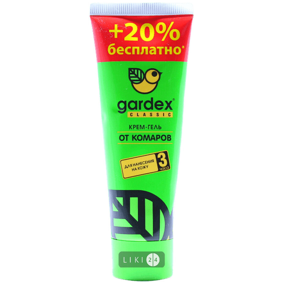 Крем-гель Gardex Classic от комаров 60 мл: цены и характеристики