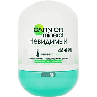 Антиперспирант Garnier Mineral Невидимый против влажности роликовый 50 мл