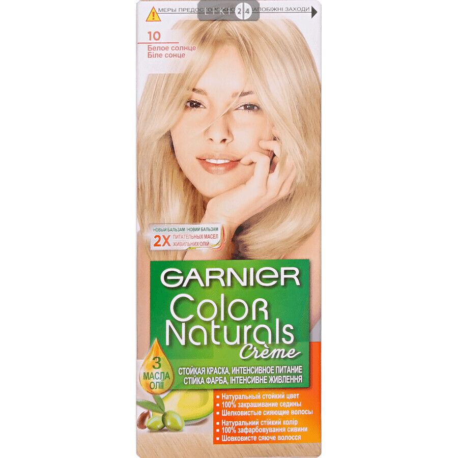 Стойкая крем-краска для волос Garnier Color Naturals 10, белое солнце: цены и характеристики