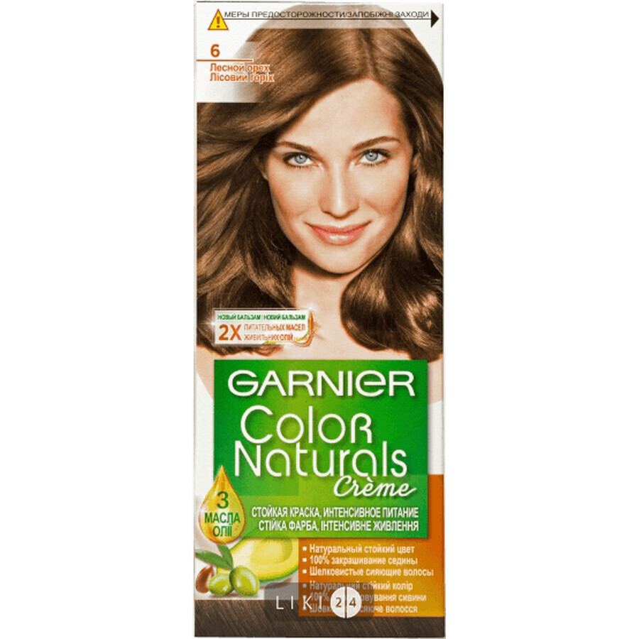 Стойкая крем-краска для волос Garnier Color Naturals 6, лесной орех: цены и характеристики