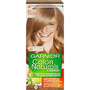 Стійка крем-фарба для волосся Garnier Color Naturals 8.1, піщаний берег
