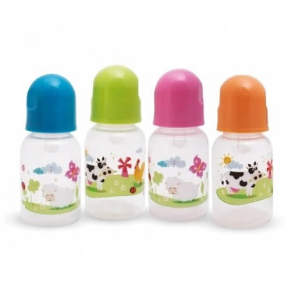 Пляшка пластикова Lindo PK 053/S з силіконовою соскою набір 125 мл 12 шт: ціни та характеристики