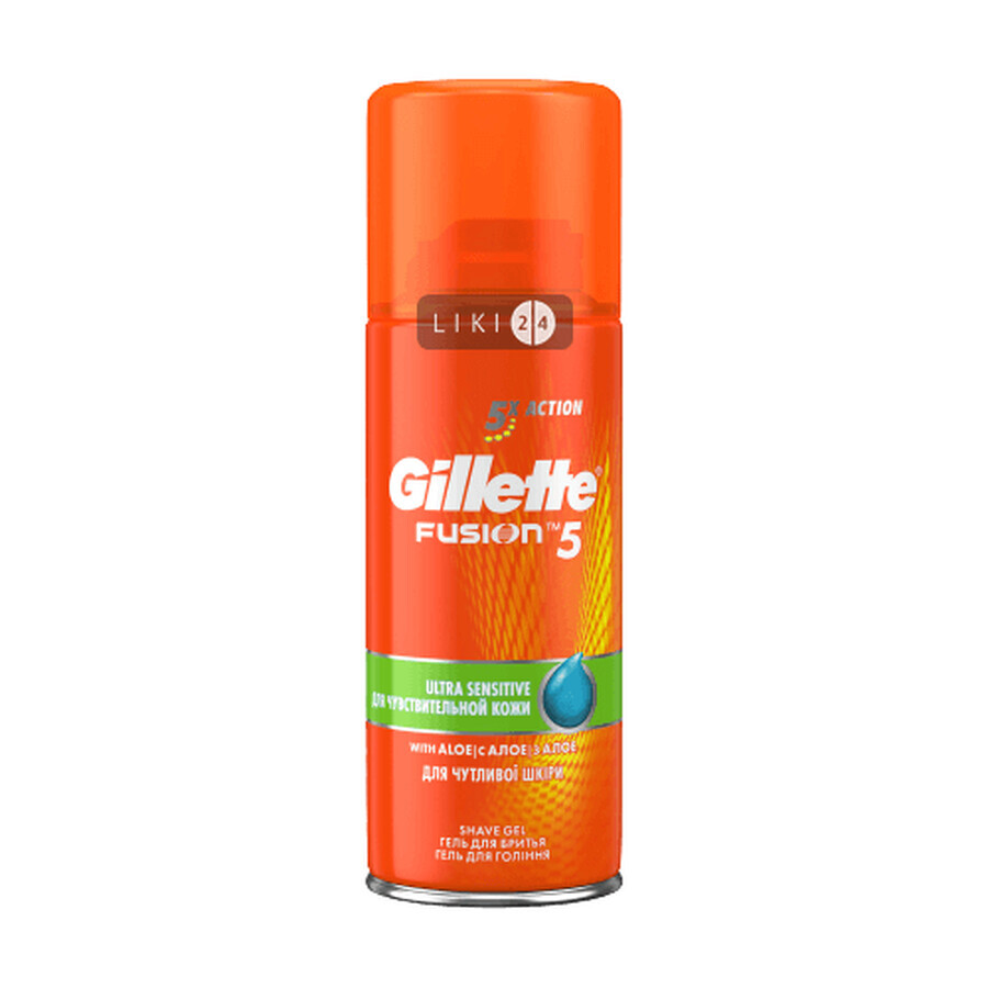 Гель для бритья Gillette Fusion 5 Ultra Sensitive 75 мл: цены и характеристики
