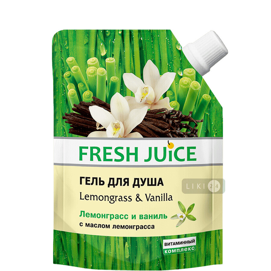 Гель для душа Fresh Juice Lemongrass & Vanilla дой-пак 170 мл: цены и характеристики