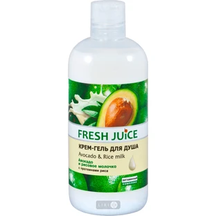 Крем-гель для душа Fresh Juice Avocado & Rice Milk, 500 мл