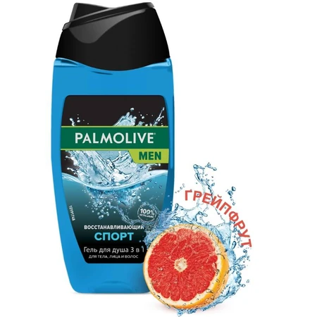 Гель-шампунь для душа Palmolive Men Спорт Мужской 3 в 1, 250 мл: цены и характеристики