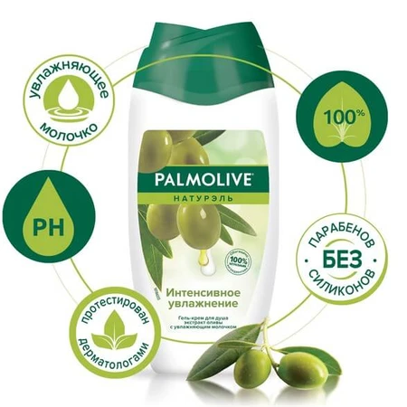 Гель-крем для душа Palmolive Натурель Интенсивное увлажнение, 250 мл: цены и характеристики