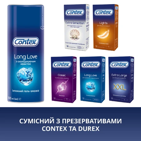 Интимный гель-смазка Contex Long Love с охлаждающим эффектом (лубрикант), 100 мл : цены и характеристики