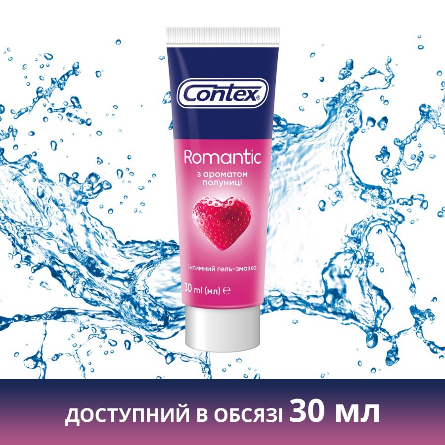Интимный гель-смазка Contex Romantic с ароматом клубники (лубрикант), 100 мл : цены и характеристики