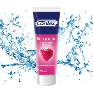 Интимный гель-смазка Contex Romantic с ароматом клубники (лубрикант), 30 мл 