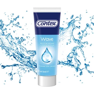 Интимный гель-смазка Contex Wave увлажняющий с пантенолом (лубрикант), 30 мл 