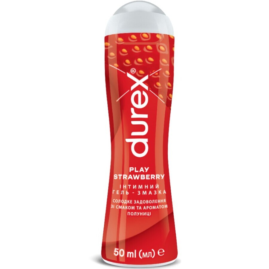 Интимный гель-смазка DUREX Play Saucy Strawberry со вкусом и ароматом клубники (лубрикант), 50 мл : цены и характеристики