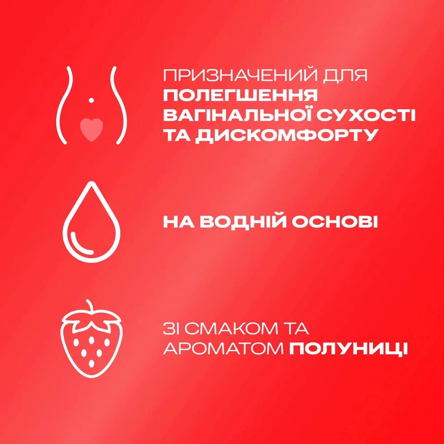 Інтимний гель-змазка DUREX® Cheeky Strawberry зі смаком та ароматом полуниці (лубрикант), 50 мл : ціни та характеристики