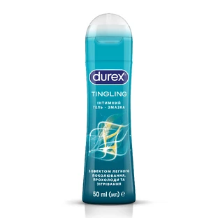 Інтимний гель-змазка DUREX® Tingling з ефектом легкого поколювання, прохолоди та зігрівання (лубрикант), 50 мл 
