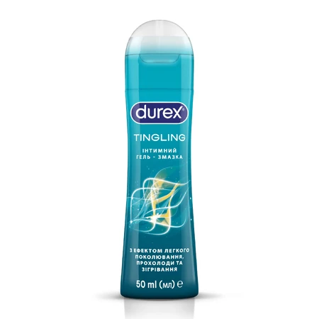 Інтимний гель-змазка DUREX® Tingling з ефектом легкого поколювання, прохолоди та зігрівання (лубрикант), 50 мл : ціни та характеристики