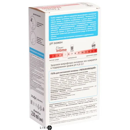 Гель для интимной гигиены Dr. Sante Femme Intime Увлажняющий, 230 мл: цены и характеристики
