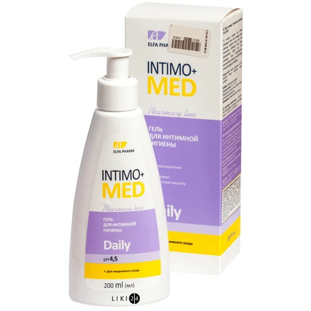 Гель для интимной гигиены Elfa Pharm Intimo+Med Daily PH 4,5, 200 мл: цены и характеристики