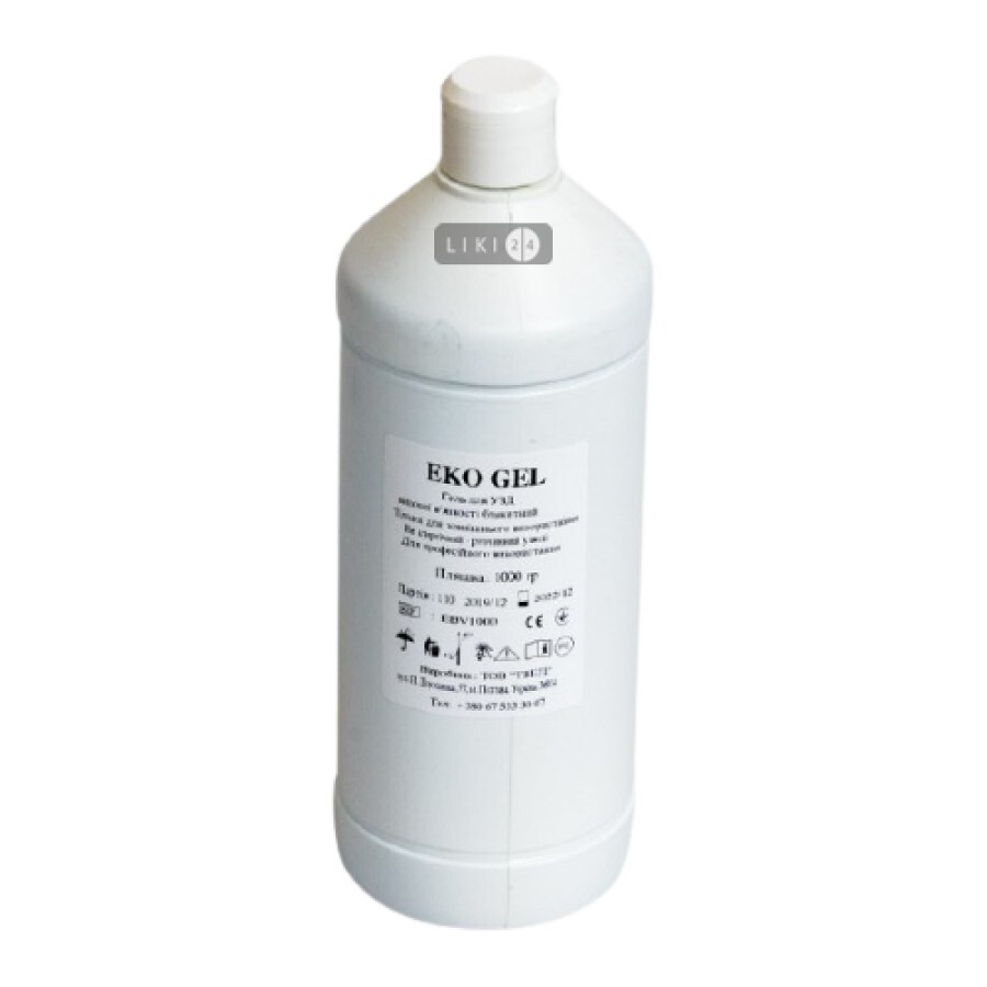 Гель для узи высокой вязкости голубой eko gel EBV1000 бутылка 1000 г: цены и характеристики