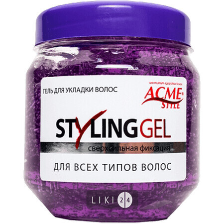 Гель для укладання волосся "acme-style" "styling gel" 250 мл, найсильніша фіксація