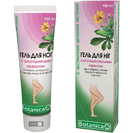 Гель для ніг Botanica з охолоджуючим ефектом, 100 мл: ціни та характеристики