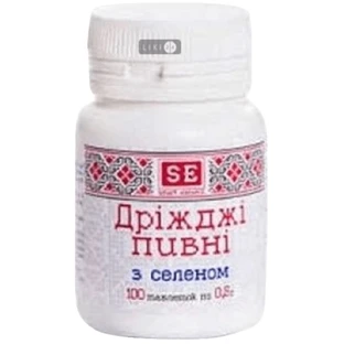 Пивні дріжджі з селеном таблетки, 0,5 г №100