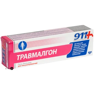 Гель-бальзам Farmakom 911 Ваша служба порятунку Травмалгон розігріваючий, 100 мл