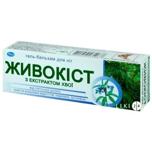 Бальзам для ног Аптека природы Живокост с экстрактом хвои гель, 75 мл