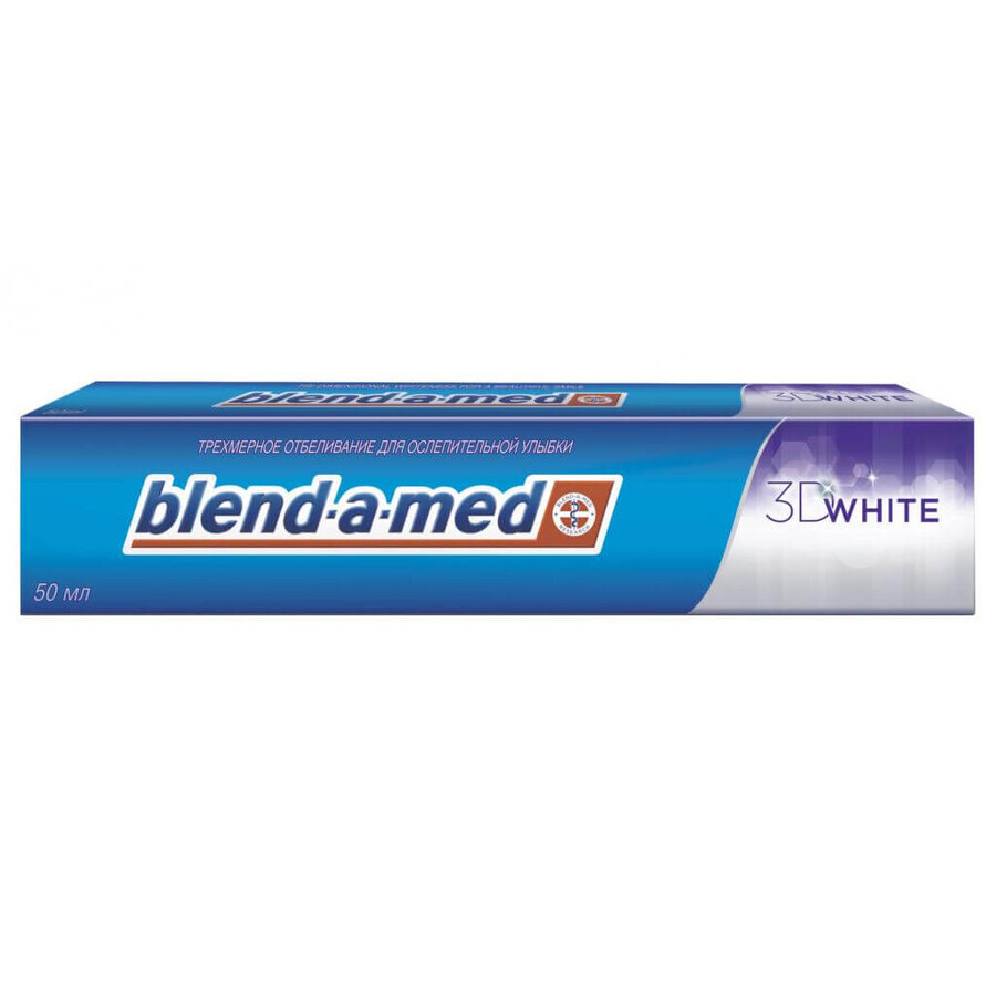 Зубна паста blend-a-med 3d white 50 мл: ціни та характеристики