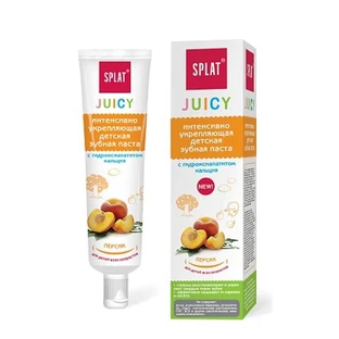 Дитяча зміцнююча зубна паста з гідроксиапатитом серії juicy персик 35 мл