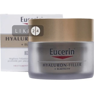 Крем для обличчя Eucerin Гіалурон філлер + Еластісіті Нічний антивіковий, 50 мл