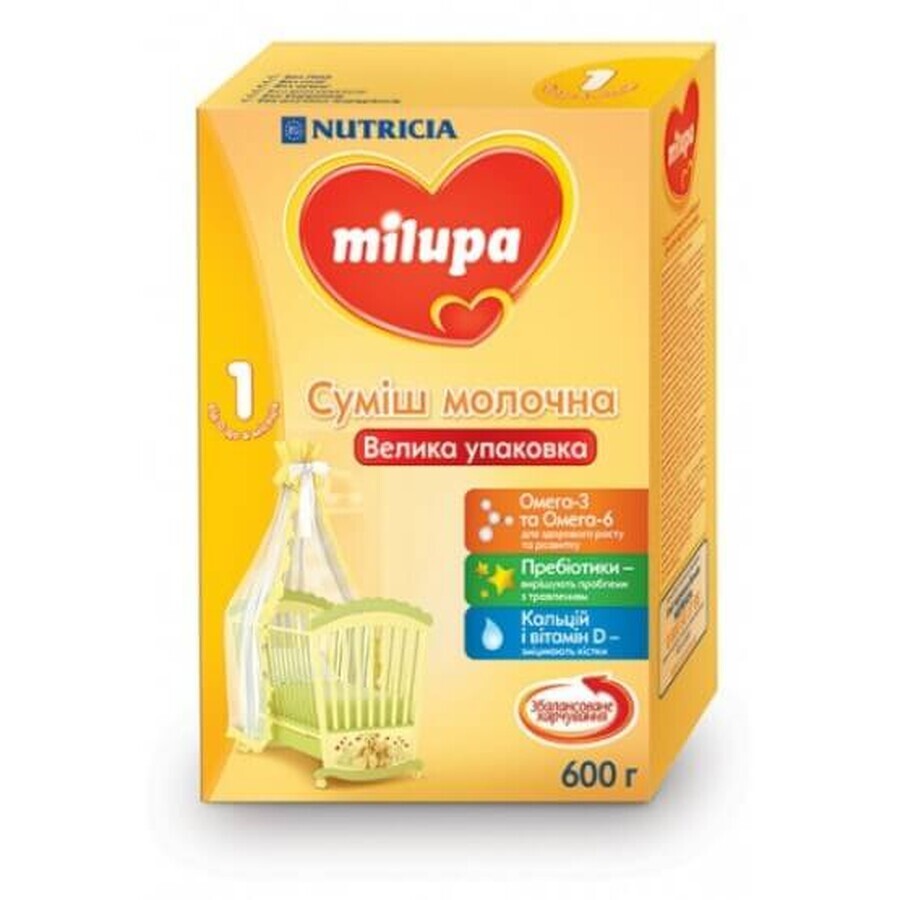 Суха молочна суміш Milupa 1 для дітей від 0 до 6 місяців, 600 г: ціни та характеристики