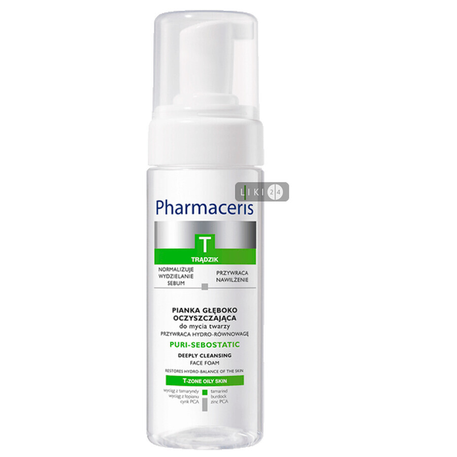 Глибокоочисна пінка для вмивання Pharmaceris T Puri-Sebostatic 150 мл: ціни та характеристики