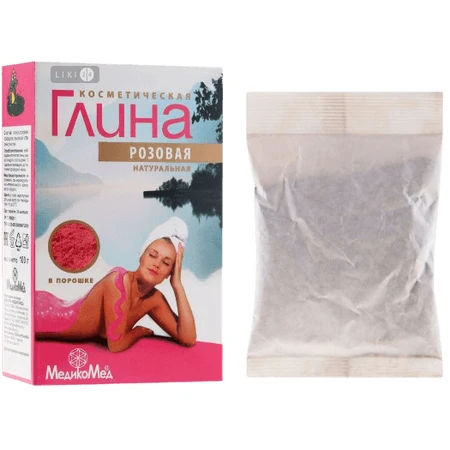 Глина Медікомед рожева косметична, 100 г: ціни та характеристики