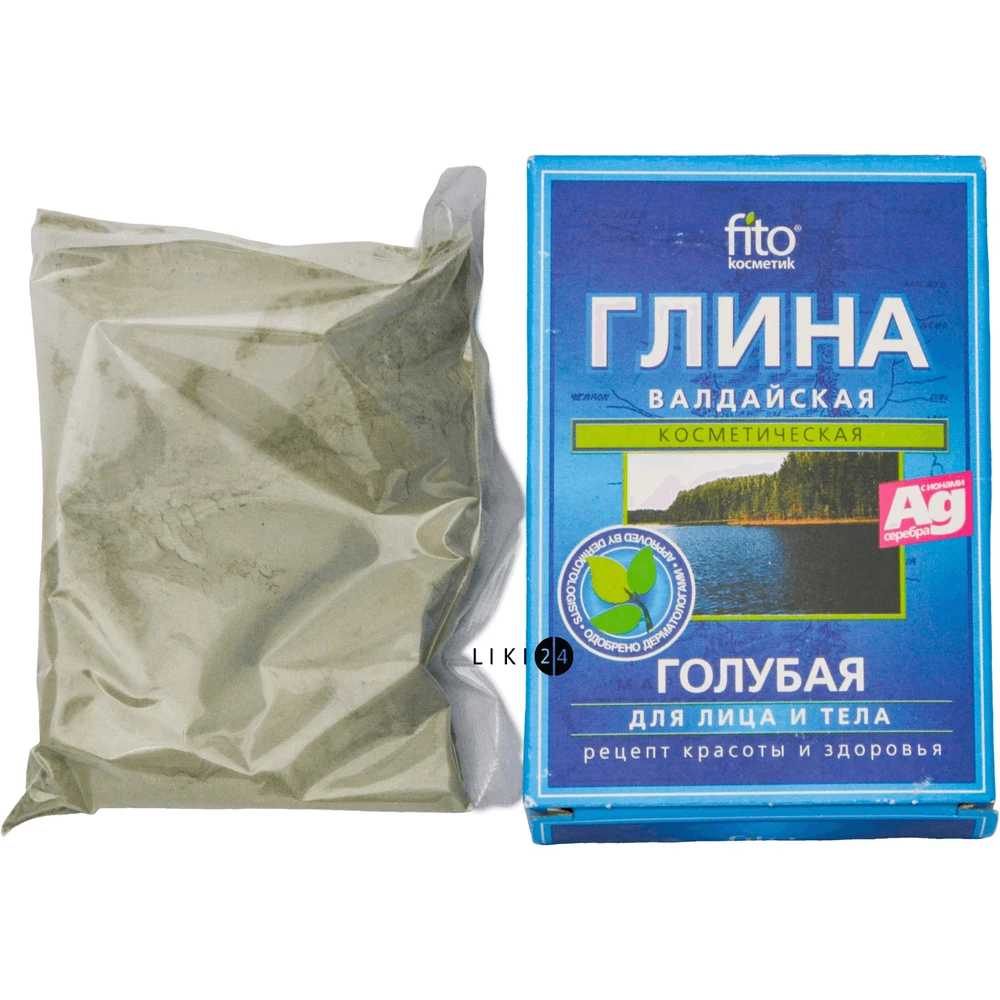 Глина Fito Косметик Валдайская голубая, 100 г: цены и характеристики