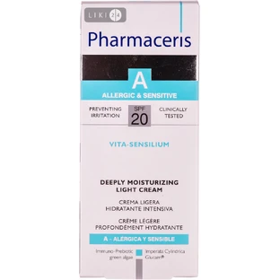 Крем для обличчя Pharmaceris A Vita-Sensilium SPF 20 Чутлива і алергічна шкіра глибоко зволожуючий, 50 мл