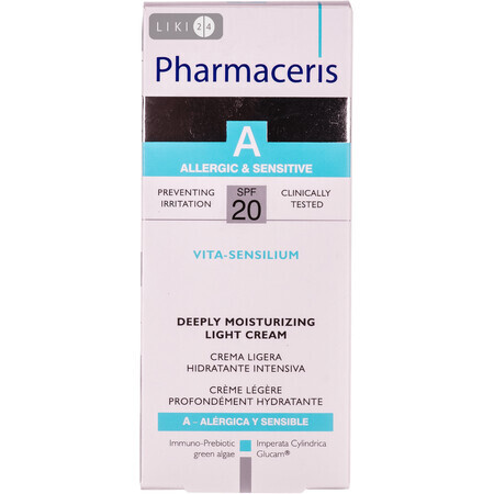 Крем для обличчя Pharmaceris A Vita-Sensilium SPF 20 Чутлива і алергічна шкіра глибоко зволожуючий, 50 мл