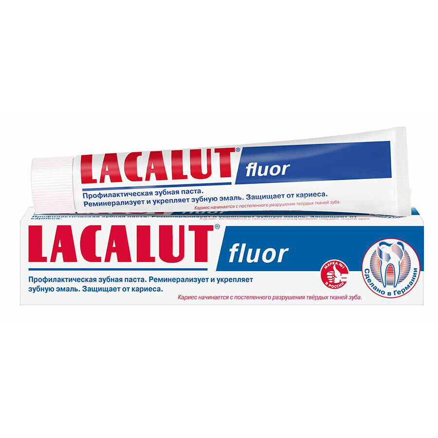Зубная паста Lacalut Фтор, 75 мл: цены и характеристики