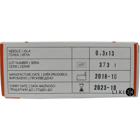 Иглы инъекционные одноразового применения bogmark 0,3 х 13 мм, 30G №100: цены и характеристики
