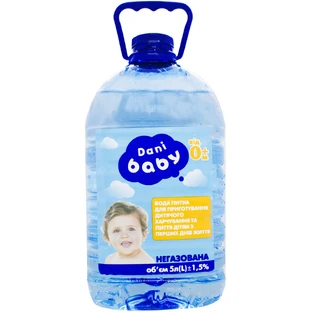 Вода питьевая Dani baby для приготовления детского питания от 0 месяцев 5 л